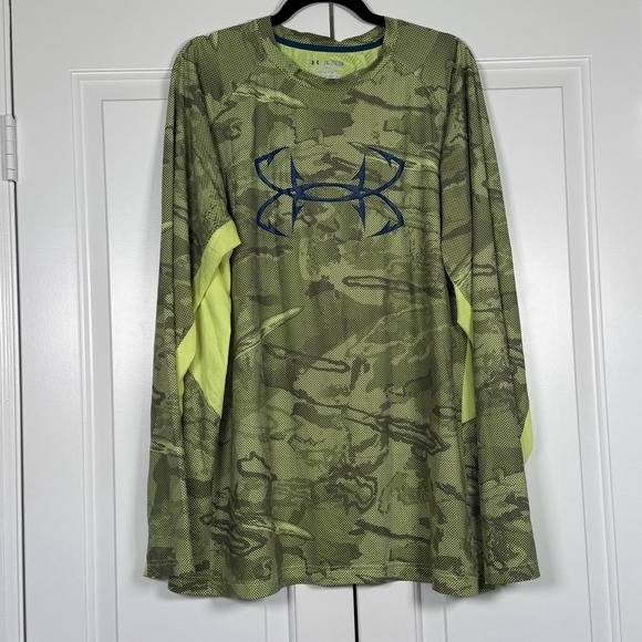 Under Armour Other - Under Armour  Men's Camo Long Sleeve Shirt Size 2XL Loose Heat Gear Fishing